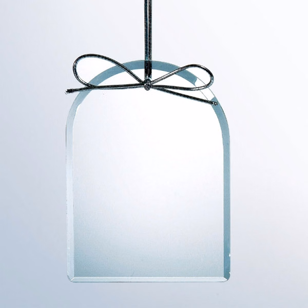 Beveled Clear Glass Ornament - Arch