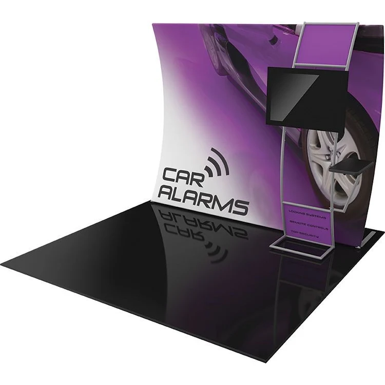 Formulate 10ft VC9 Vertical Curved Fabric Backwall 1