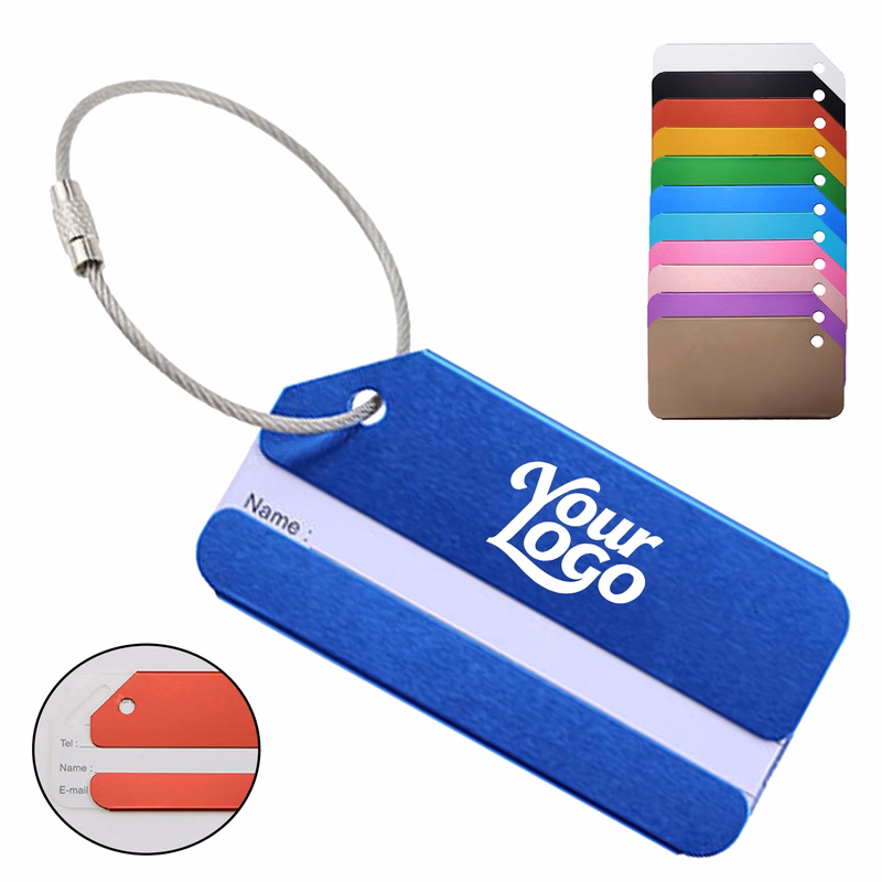 Square Aluminum Alloy Travel Luggage Tag