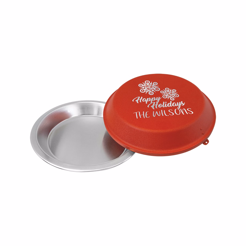 9" Aluminum Pie Pan with Red Lid