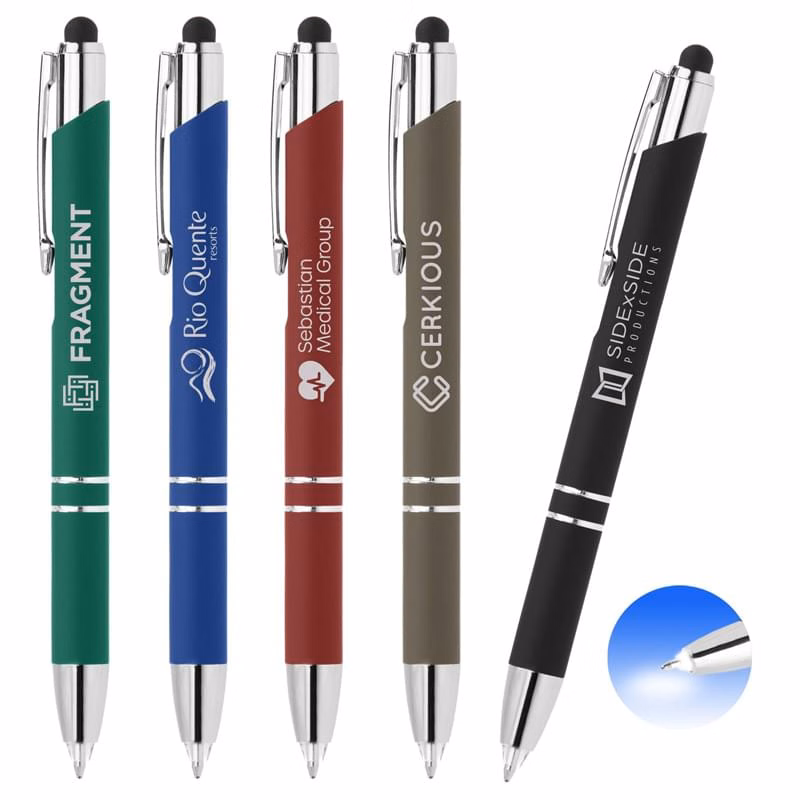 Chico LED Tip Softy Pen w/Stylus - Laser