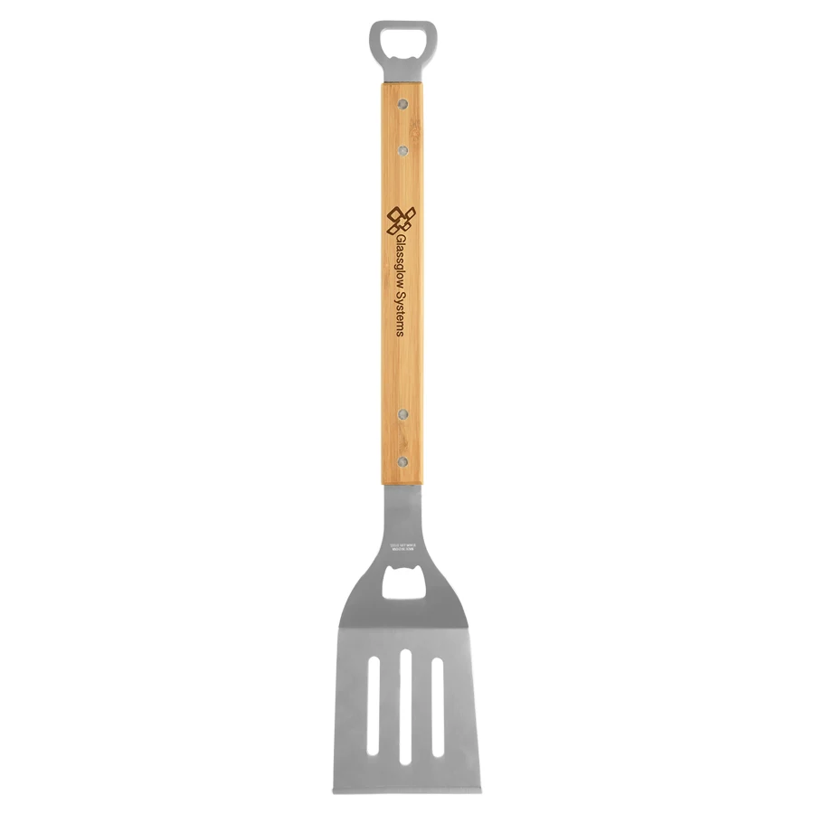 19 1/4" Bamboo Barbeque Spatula with Bottle Opener 1