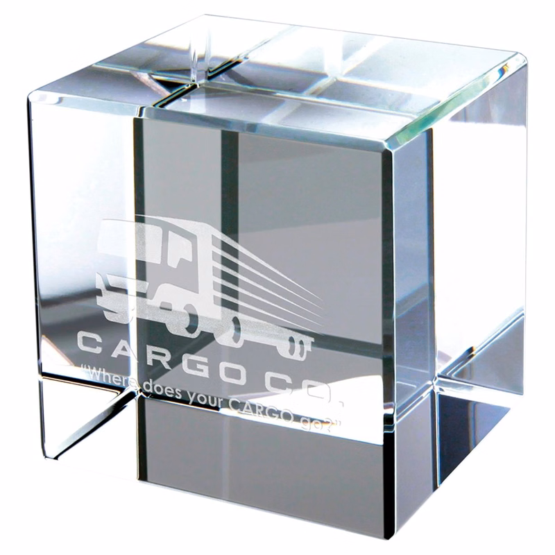 Crystal Cube Award (2" x 2")