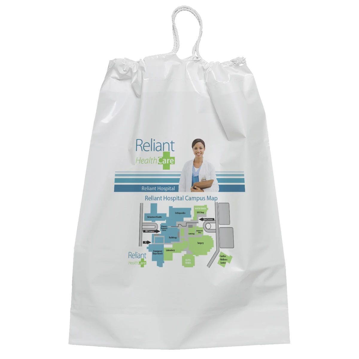 Cotton Draw Bag - 12W x 16H x 4 - Dynamic Color 1