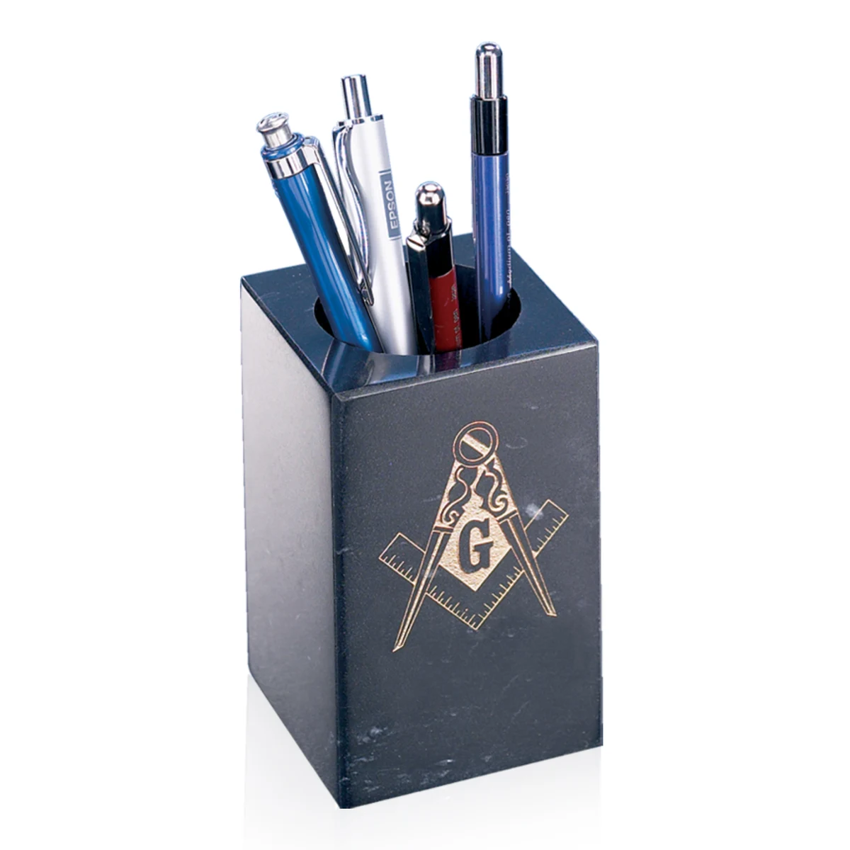 Pencil Holder - Black Marble 1