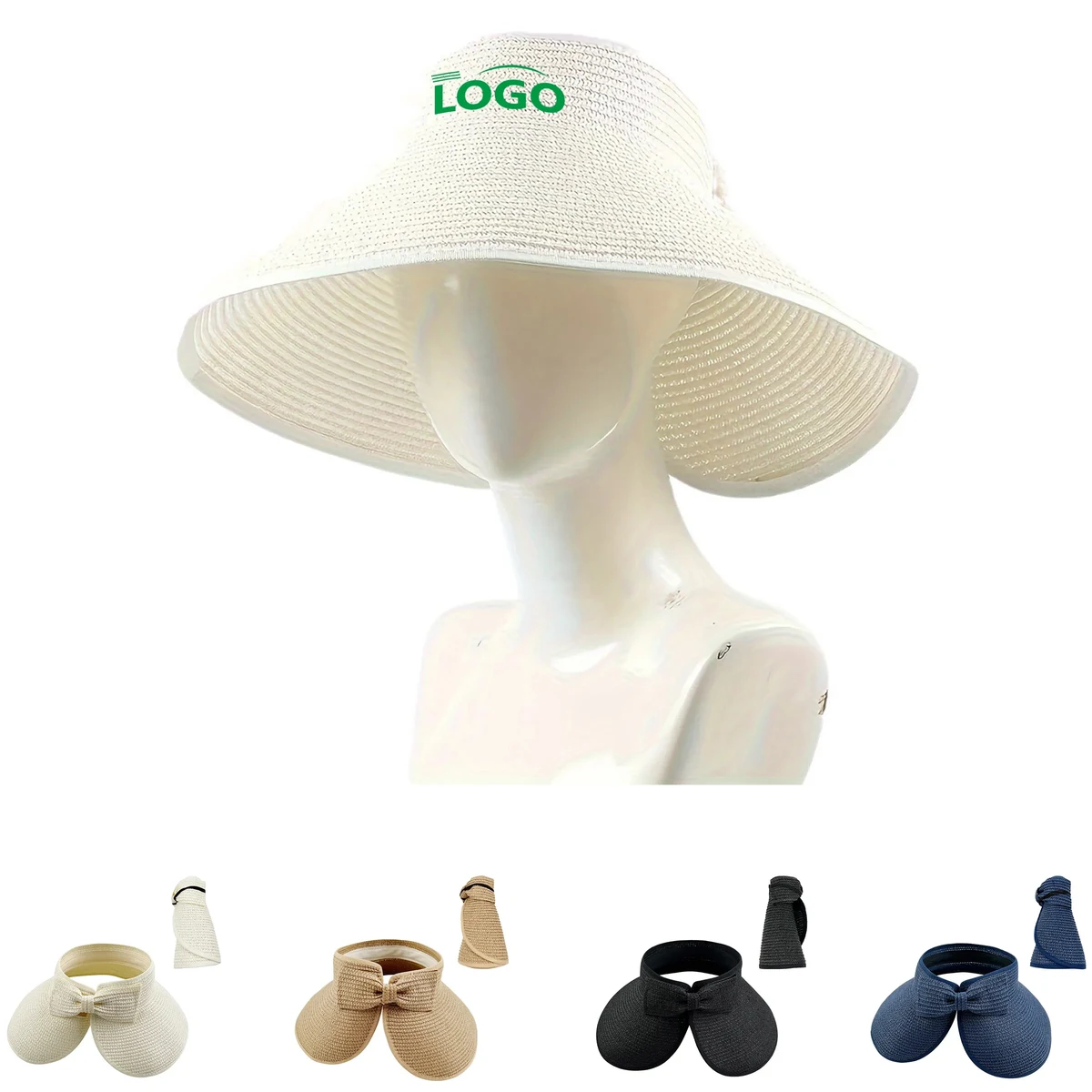Paper Straw Visor - Rollable Summer Sun Protection Hat 1