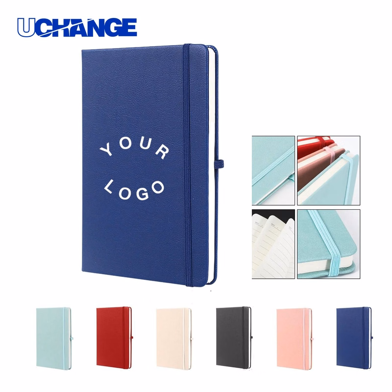 PU Leather Business Notebook Journal with Elastic Closure