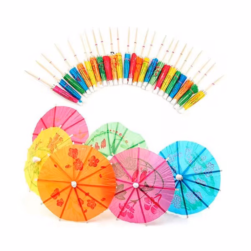 Personalized 4-Inch Cocktail Umbrella Picks