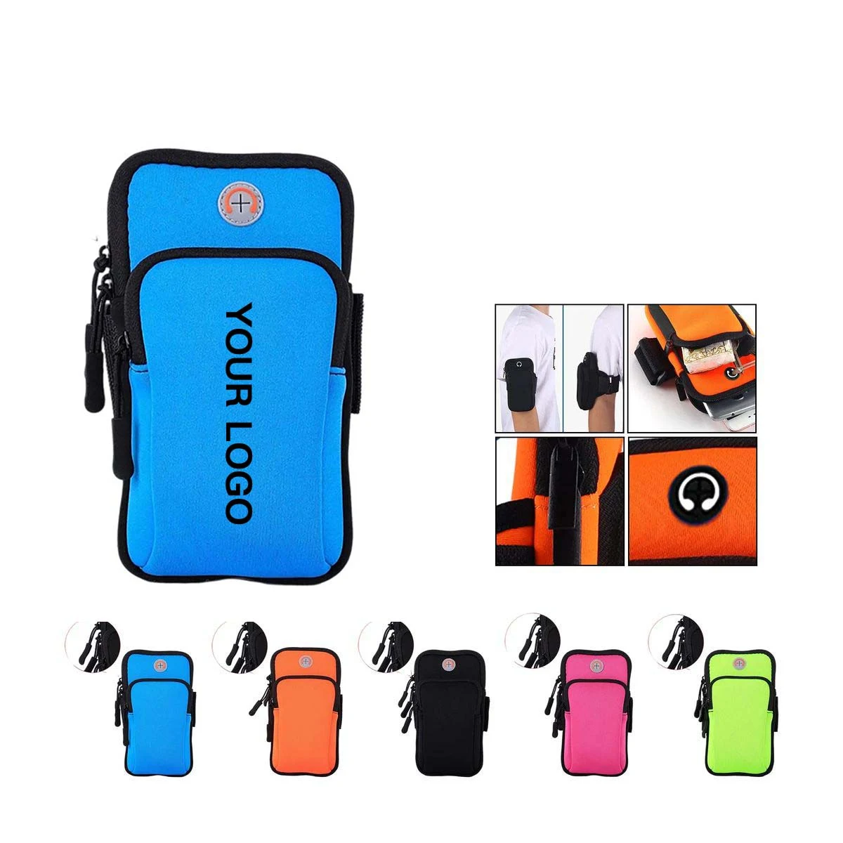 Running Arm Cell Phone Bag with Water Resistant Design 1