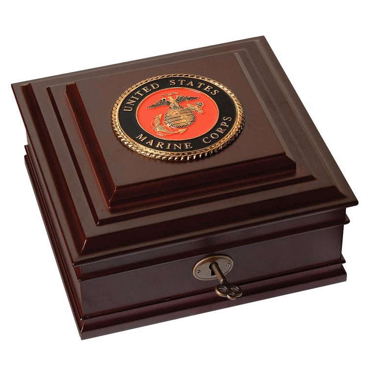 Marine Corps Medallion Desktop Box