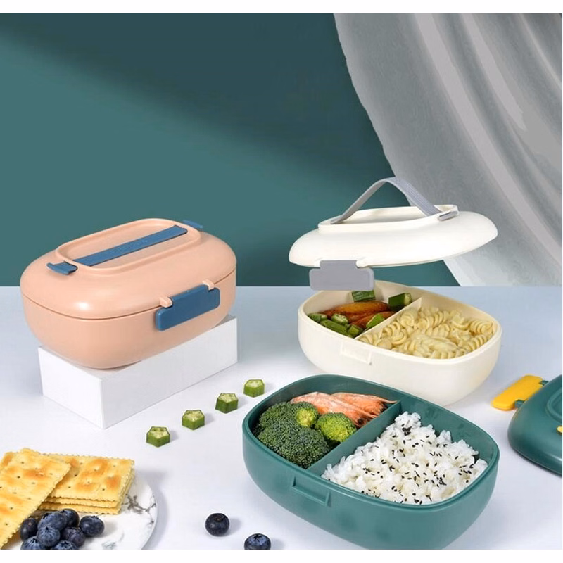 29oz Plastic Bento Box with Carrying Handles