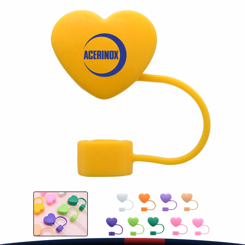 Sippa Heart-Shaped PVC Straw Topper