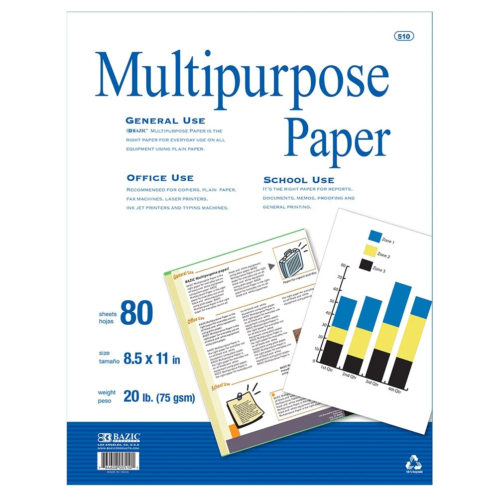 Multipurpose Plain Paper - 50 Sheets White 1