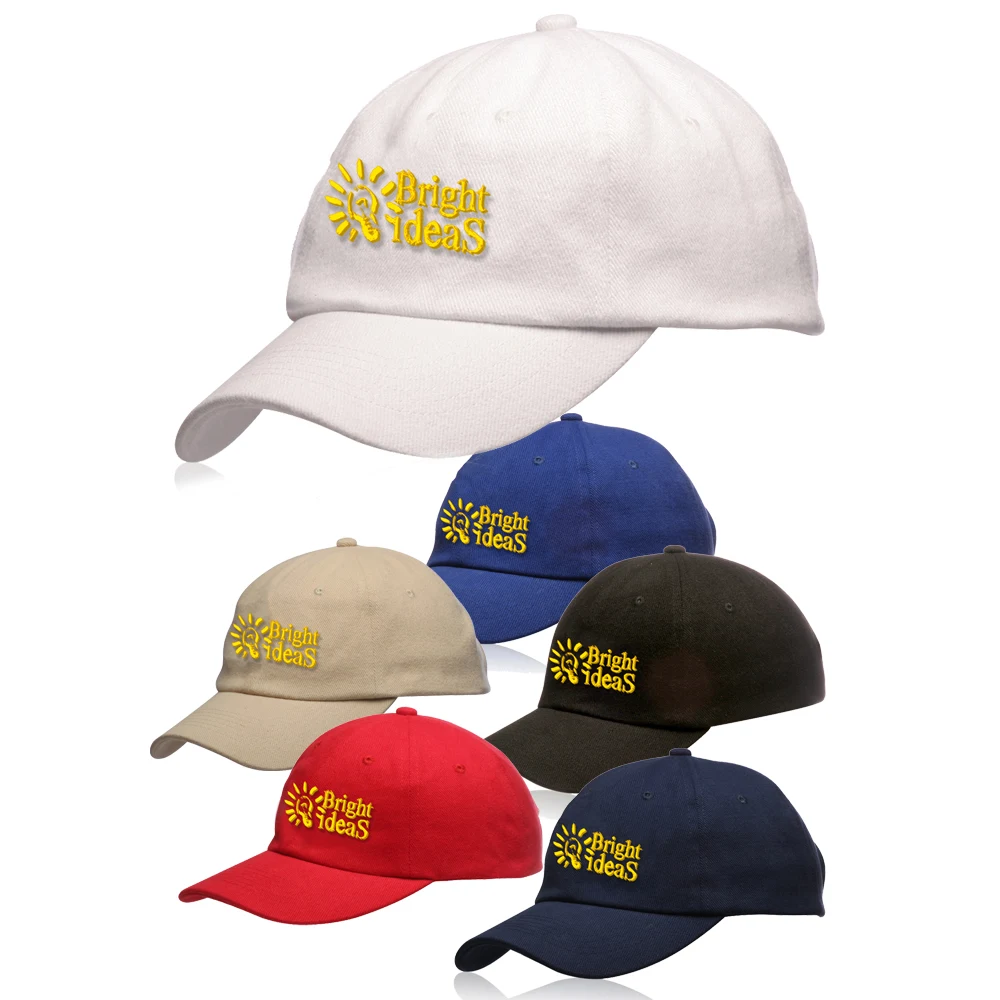 6 Panel Unconstructed Brushed Cotton Cap 1