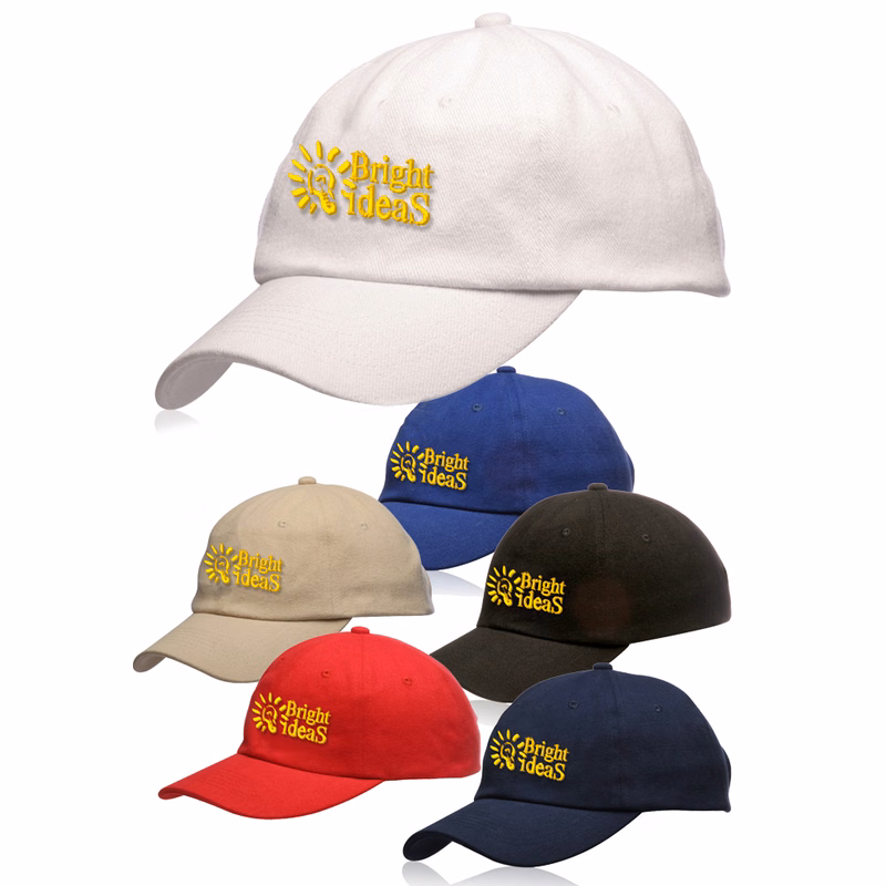 6 Panel Unconstructed Brushed Cotton Cap