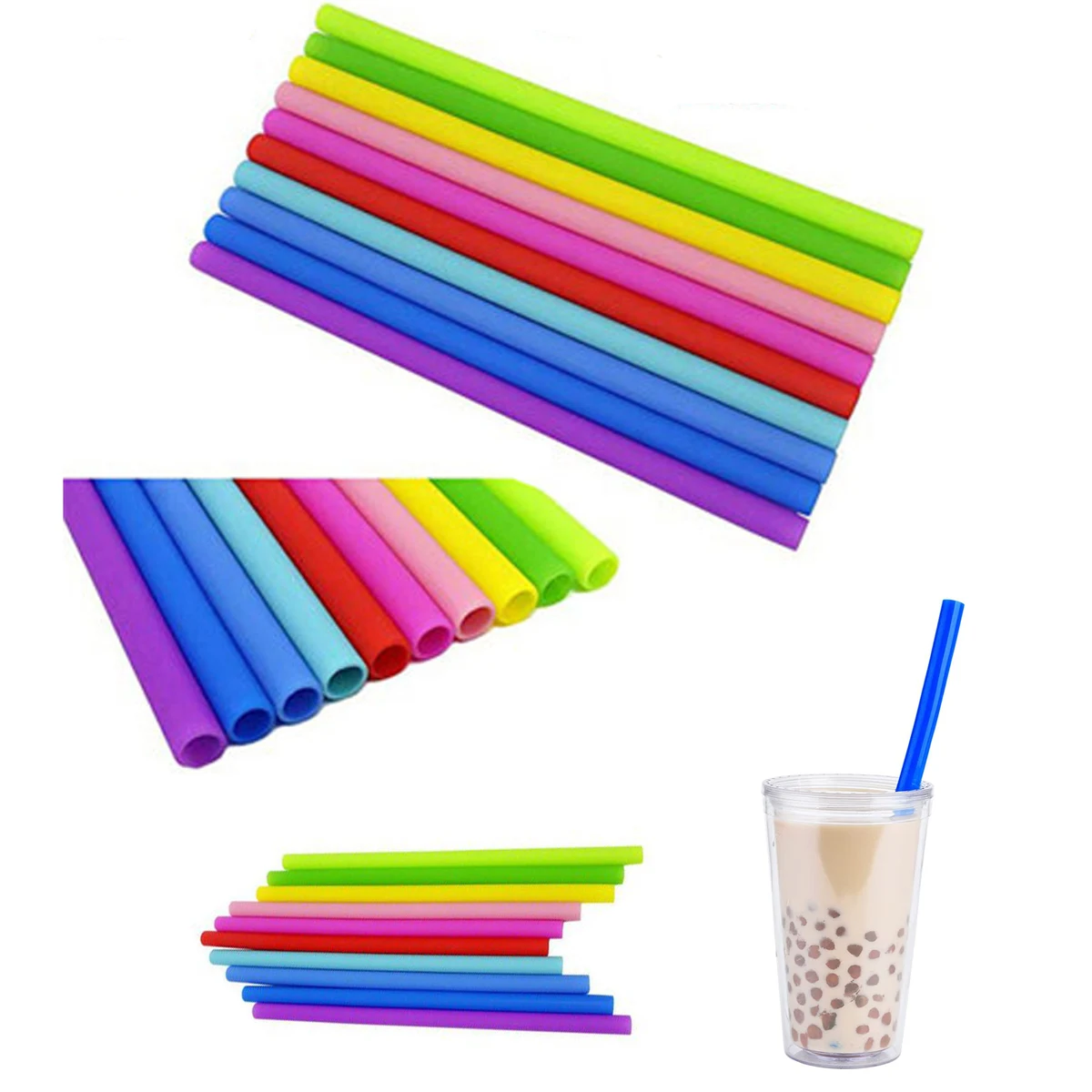 Flexible Silicone Drinking Straws 1