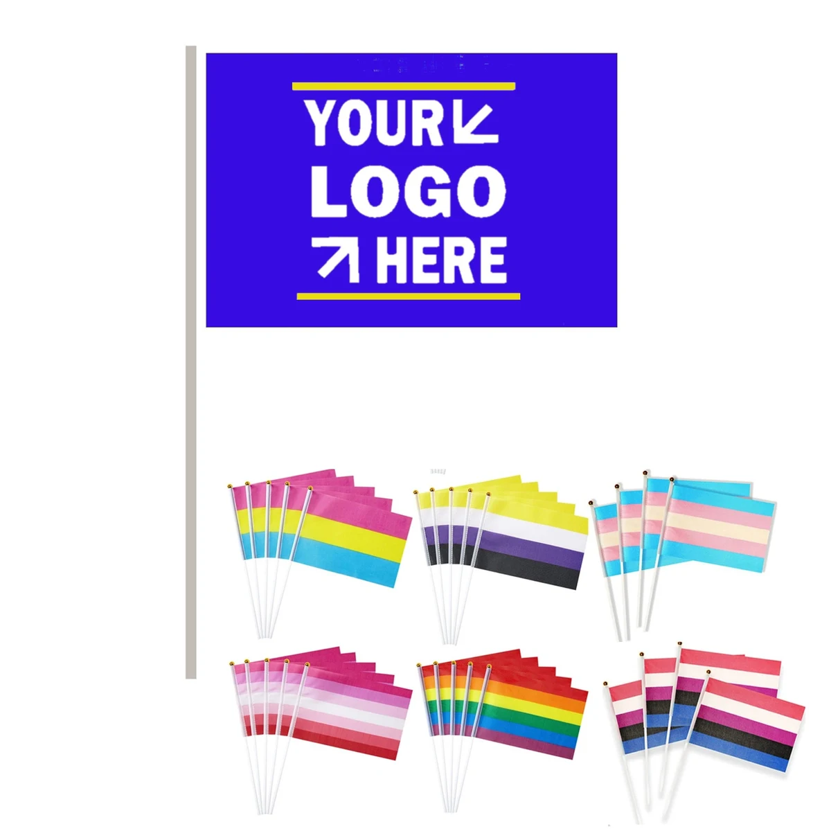Full Color Hand Held Stick Flag 1