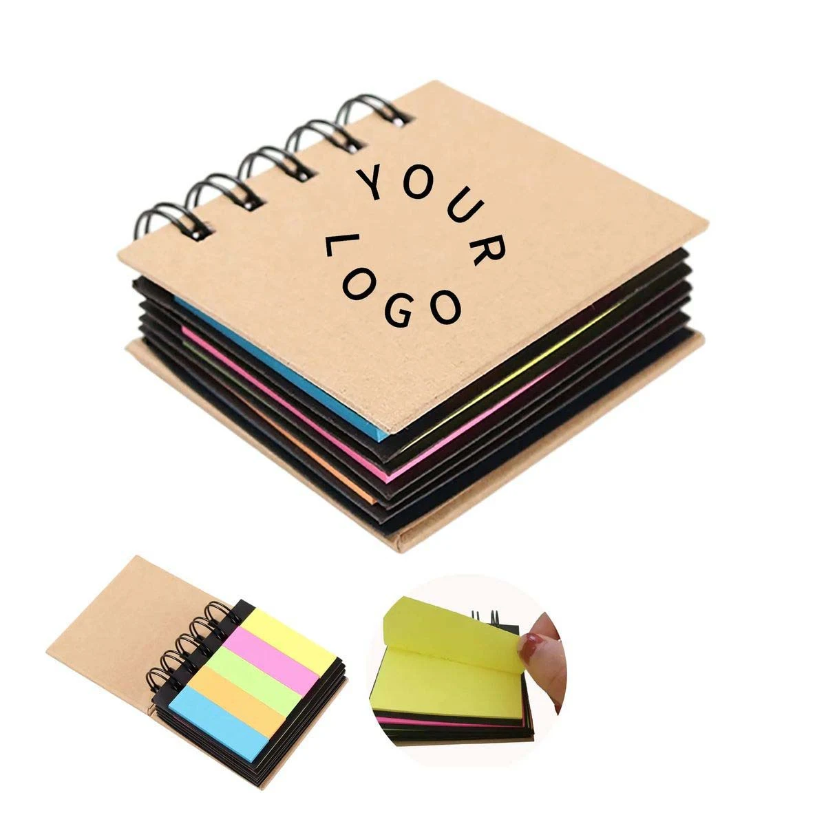 Mini Kraft Sticky Note Pad for Office and School 1