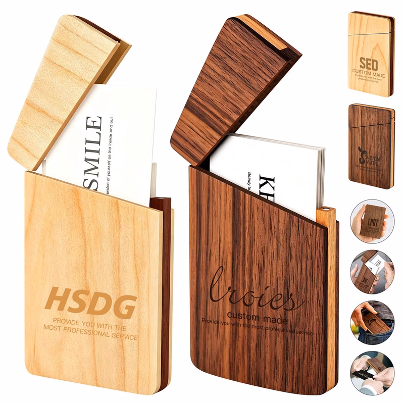 Walnut Name Card Holder