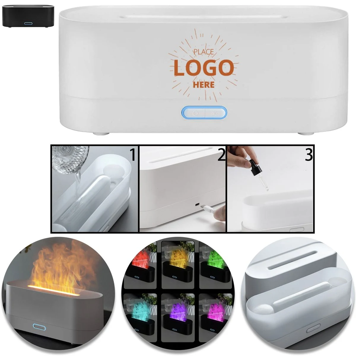 Color Changing Fake Flame Desktop Diffuser 1