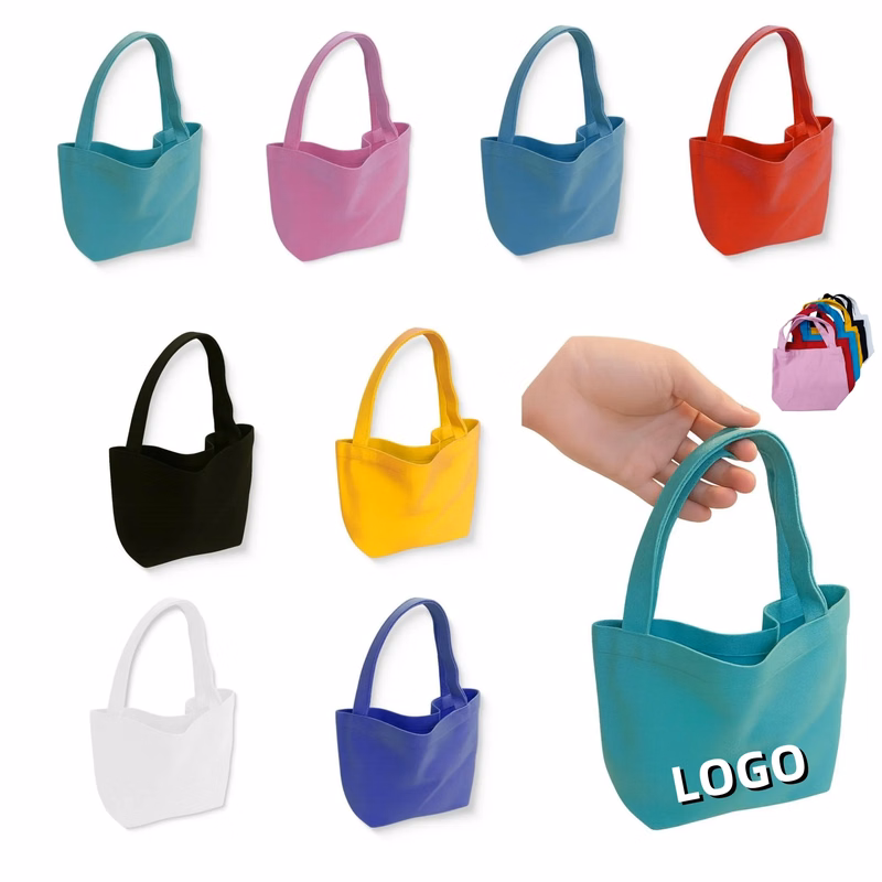 Mini Colorful Canvas Tote Bag