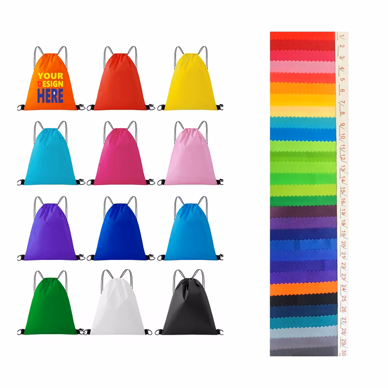 Sport Storage Drawstring Backpack Polyester Bag