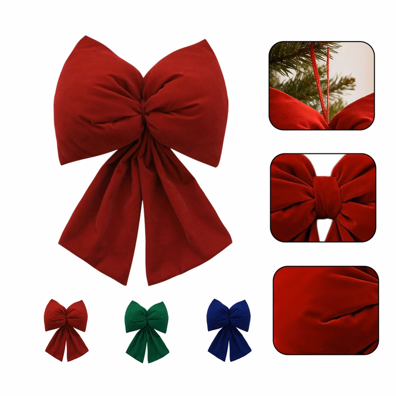 Flocked Decorative Bow