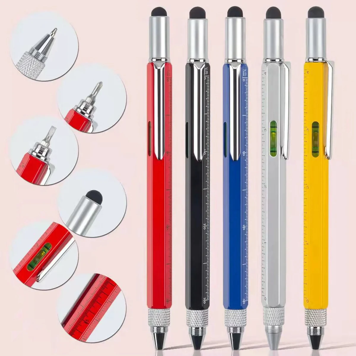 6 in 1 Multifunctional Tool Ballpoint Pen with Ruler 1