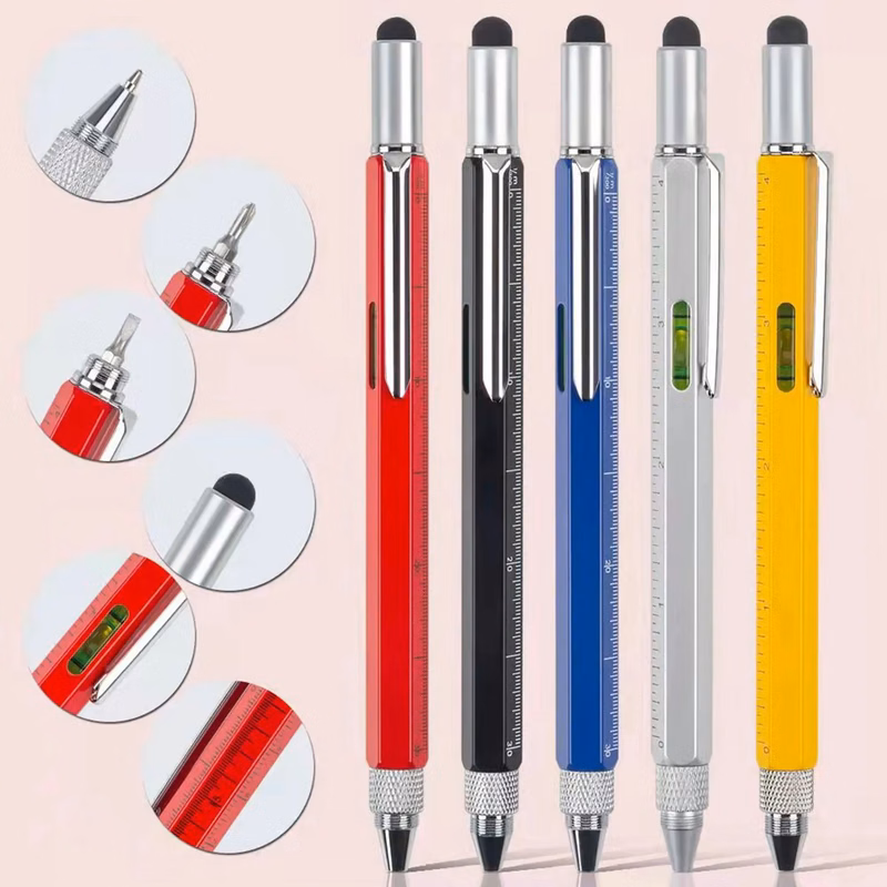 6 in 1 Multifunctional Tool Ballpoint Pen with Ruler