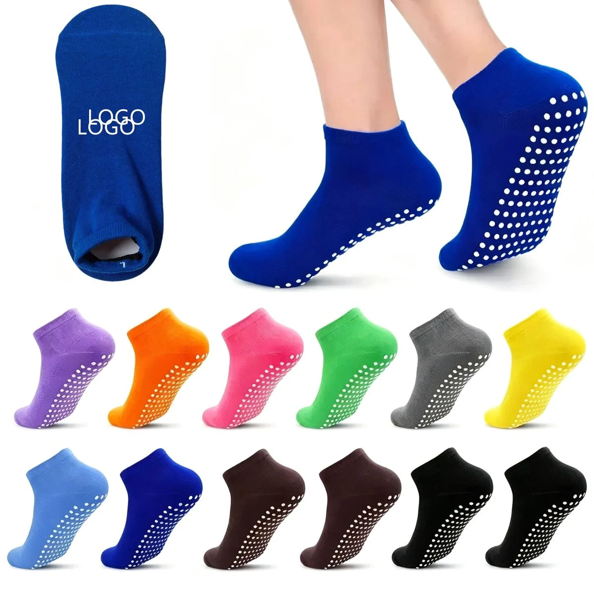 Silicone Grip Yoga Socks 1