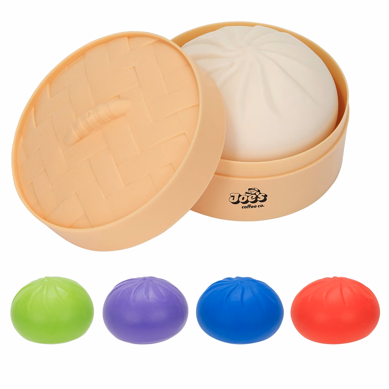 Squishy Dumpling Stress Reliever with Steamer Basket