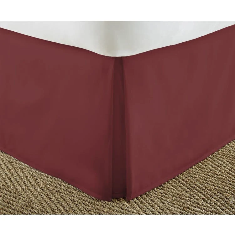 Premium Bed Skirts - Burgundy King Pleated 1