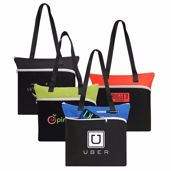 BERMORE LARGE FRONT ZIPPER TOTE