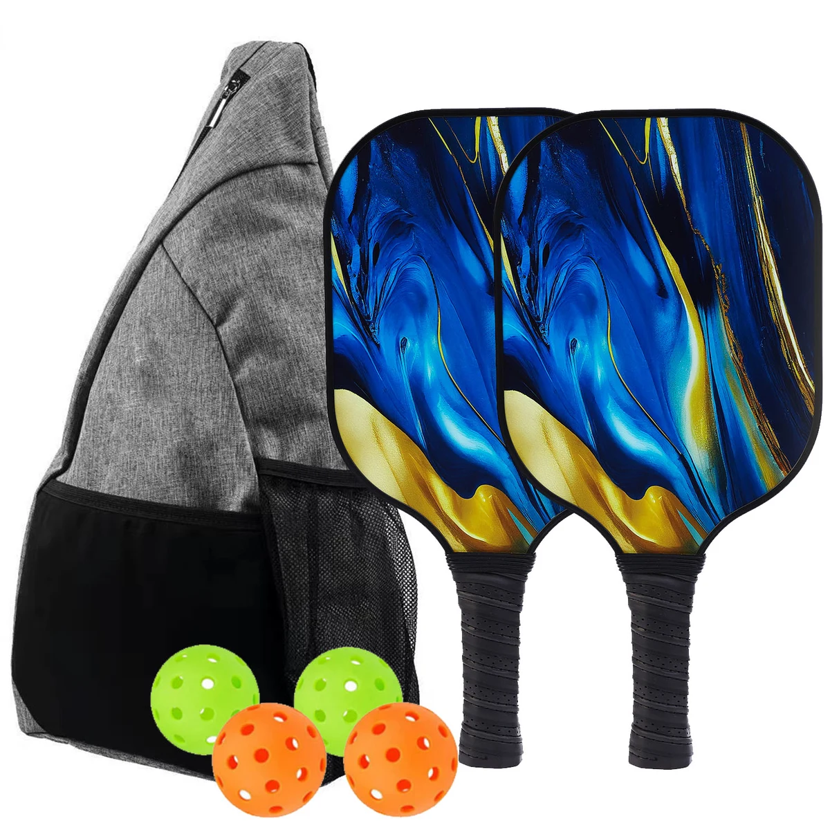 Fiberglass Pickleball Racket & Ball Set w/ Backpack 1