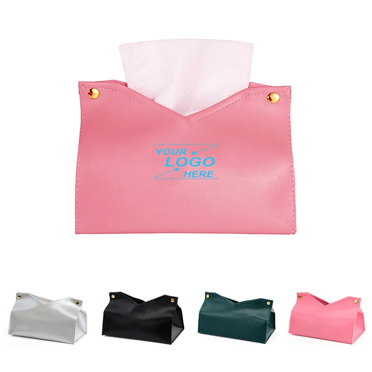 Faux Leather Tissue Box Holder 1
