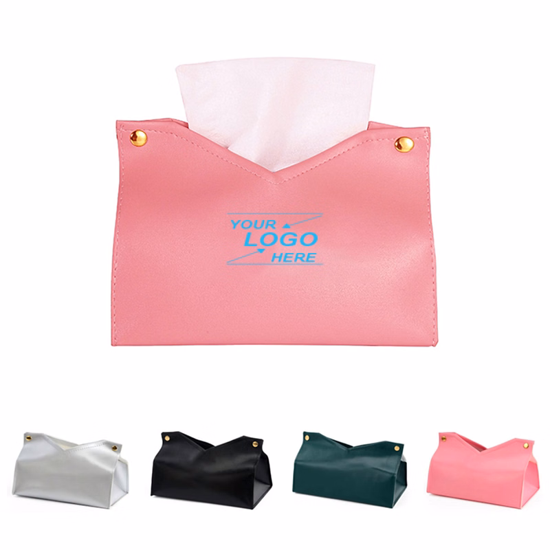 Faux Leather Tissue Box Holder