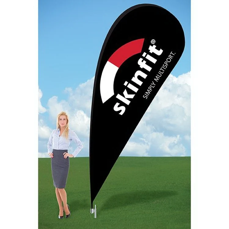 12ft Tear Drop Flag with Ground Stake-single 1