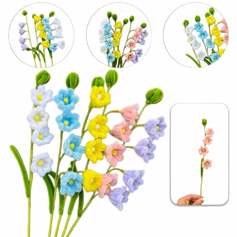 Handmade Chenille Stem Artificial Flowers
