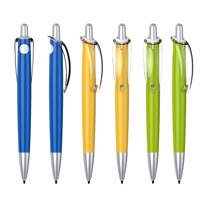 Plastic Pen with Transparent Clip