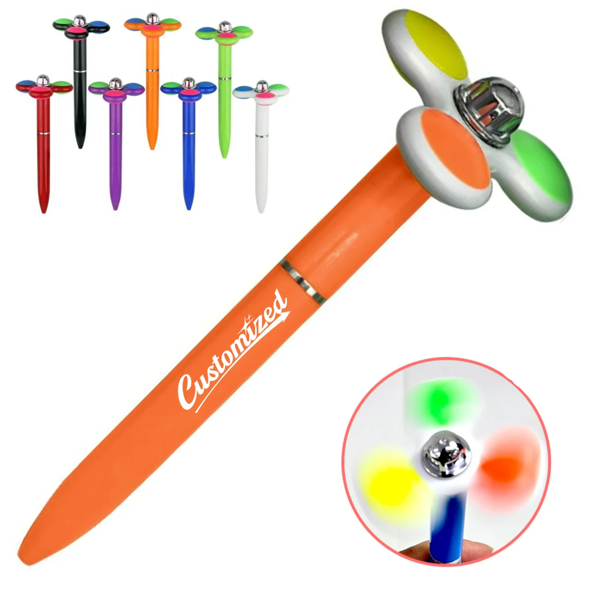 Plastic Fidget Spinner Ballpoint Pen with Custom Logo 1