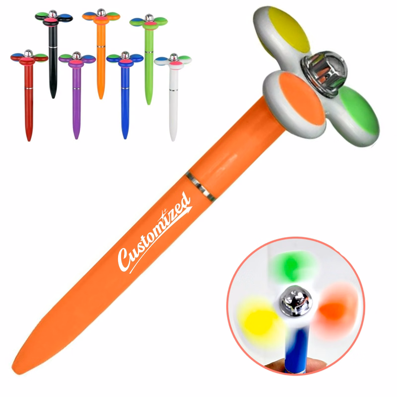 Plastic Fidget Spinner Ballpoint Pen with Custom Logo