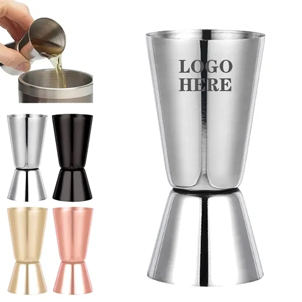 Custom Food-Grade Stainless Steel Jigger with Dual Wells — Professional Barware 1