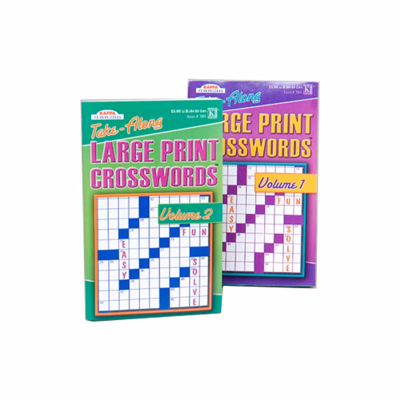 Crossword Puzzle Books - Large Print Two Titles