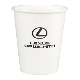10 oz Squat White Disposable Paper Cup 1