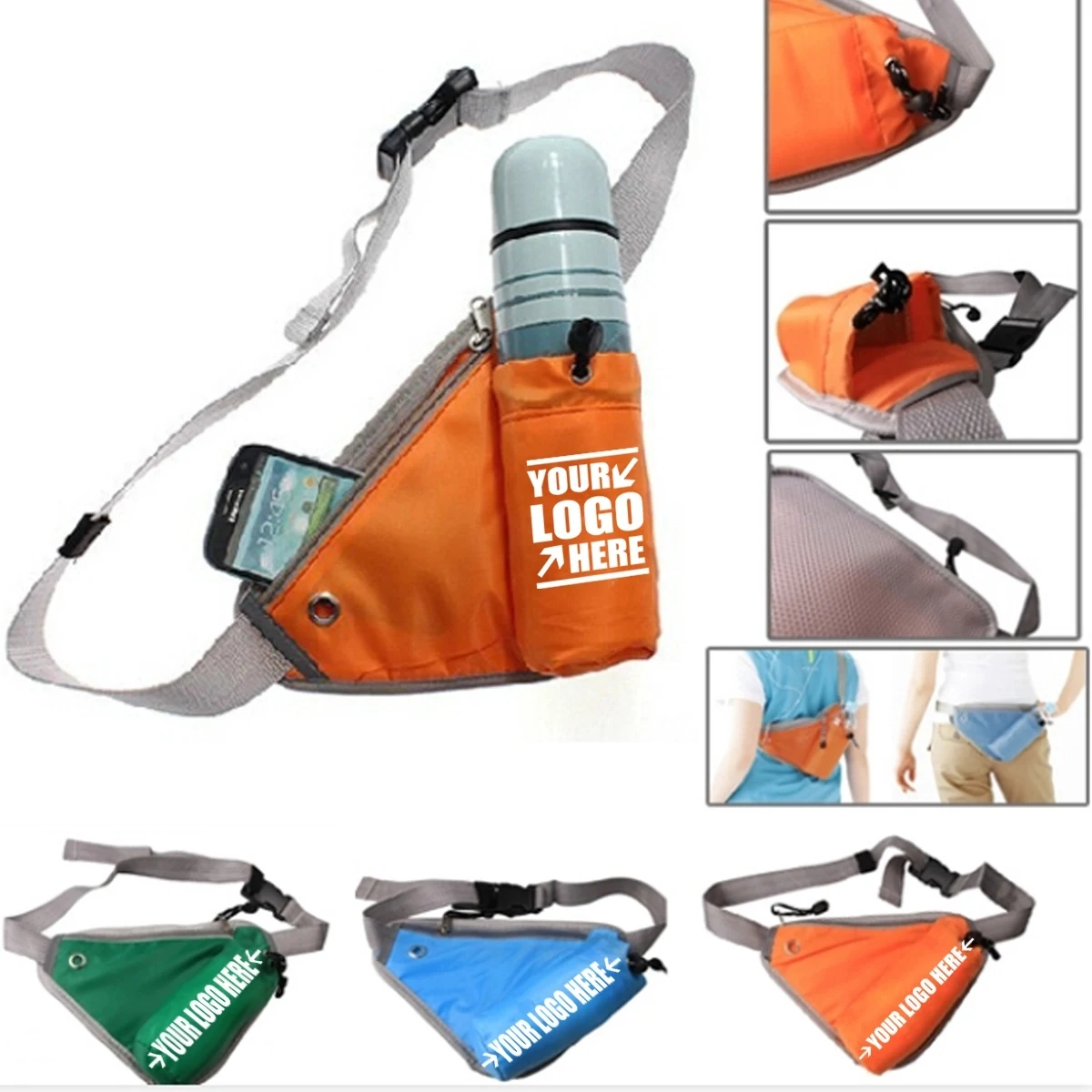 Custom Lightweight Belt Bag Bottle Holder Fanny Pack 1