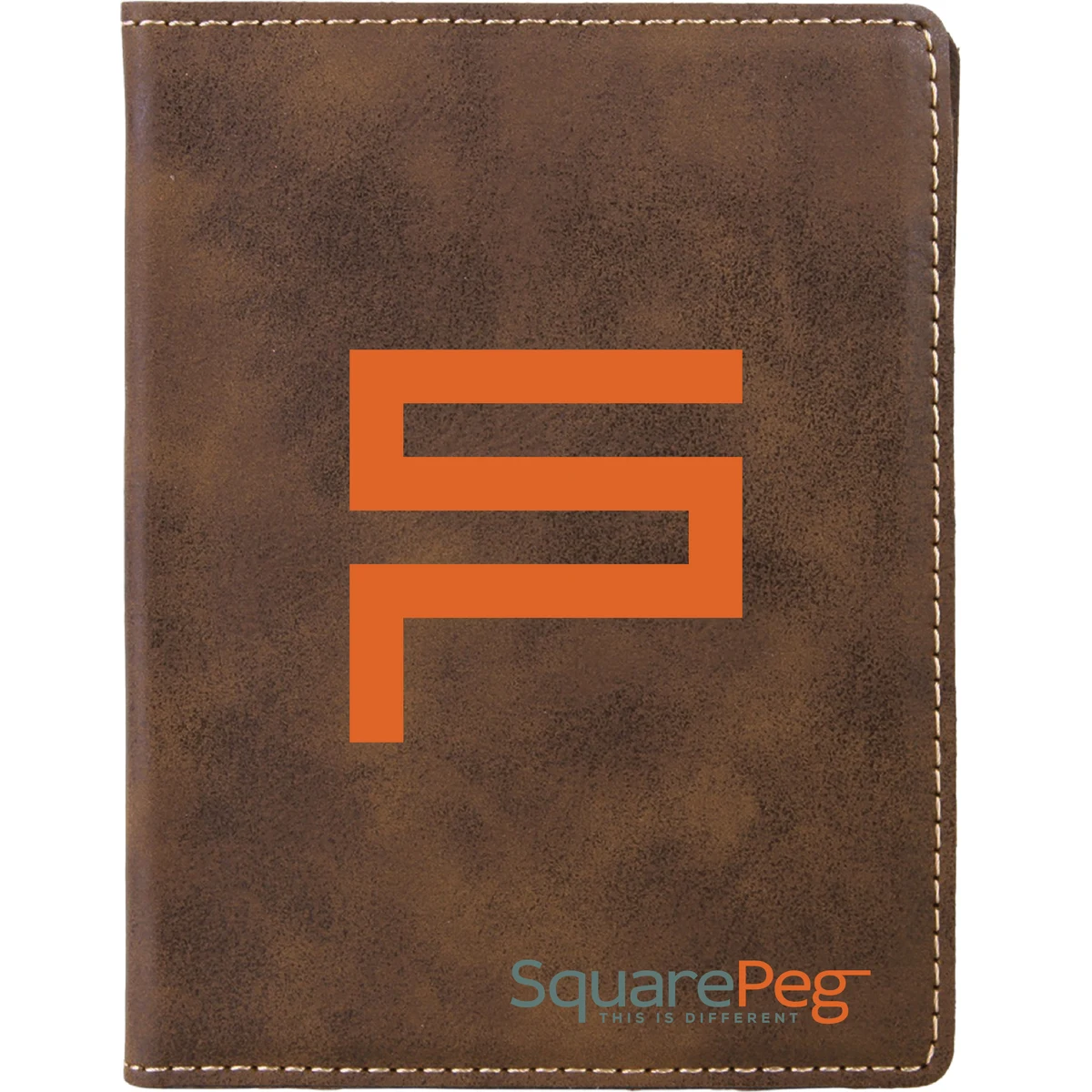Rustic/Gold Leatherette Passport Holder 1