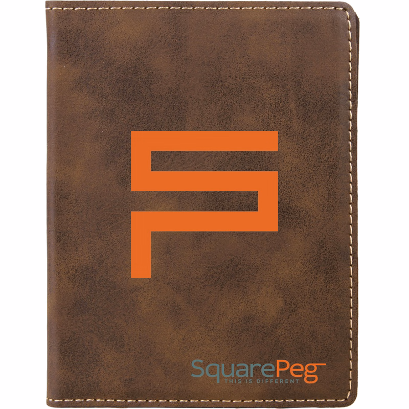 Rustic/Gold Leatherette Passport Holder
