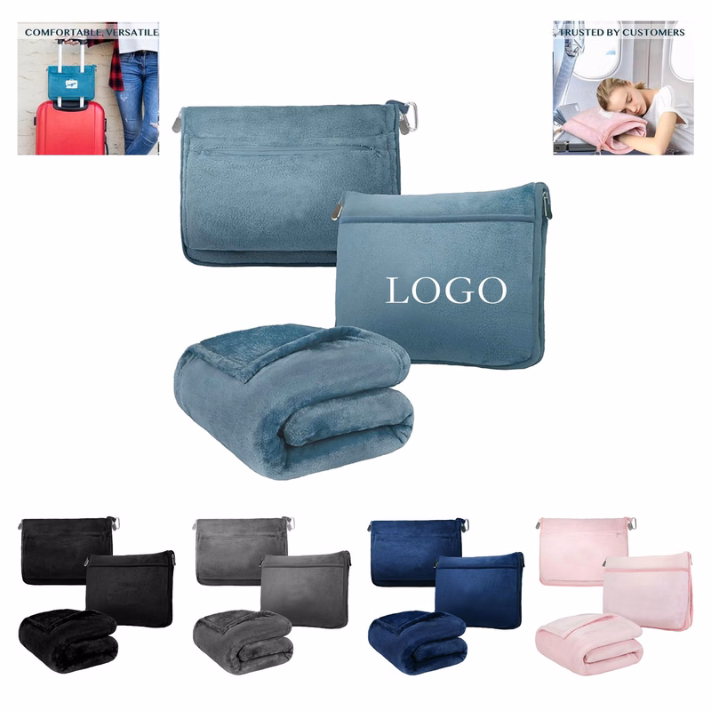 2-in-1 Flannel Travel Blanket