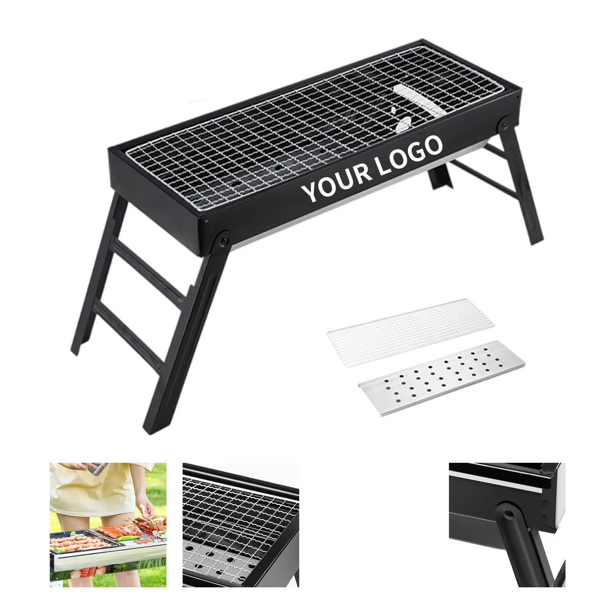 Durable Folding Grill for Camping and Picnics 1