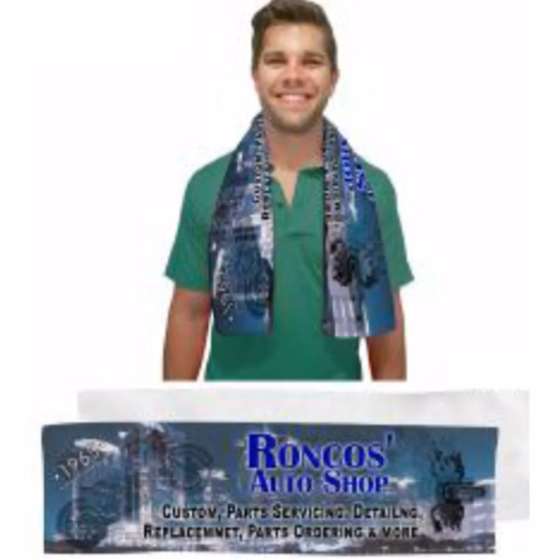 Sublimated Branding Microfiber Terry Gym Towel, 12x44